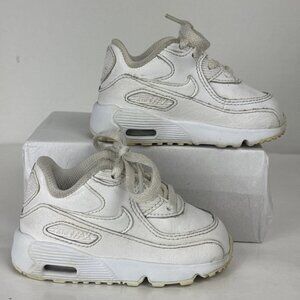 Nike Air Max 90 Toddler size 5C Leather White Sneakers 833416 100 low top